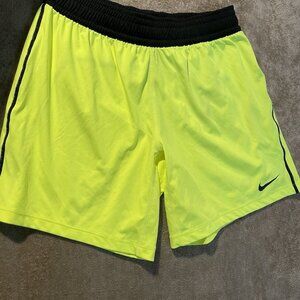 Nike Shorts Womens Size XS Dri Fit Neon Yellow Running Athletic Gym Workout